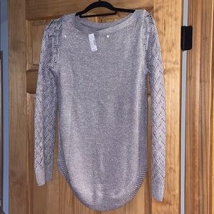 Lavender sweater with sequins